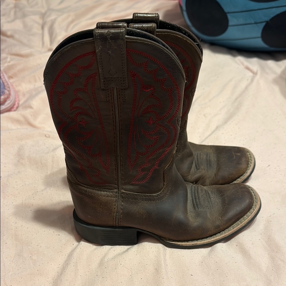 Ariat Kids Brown and Red Boots